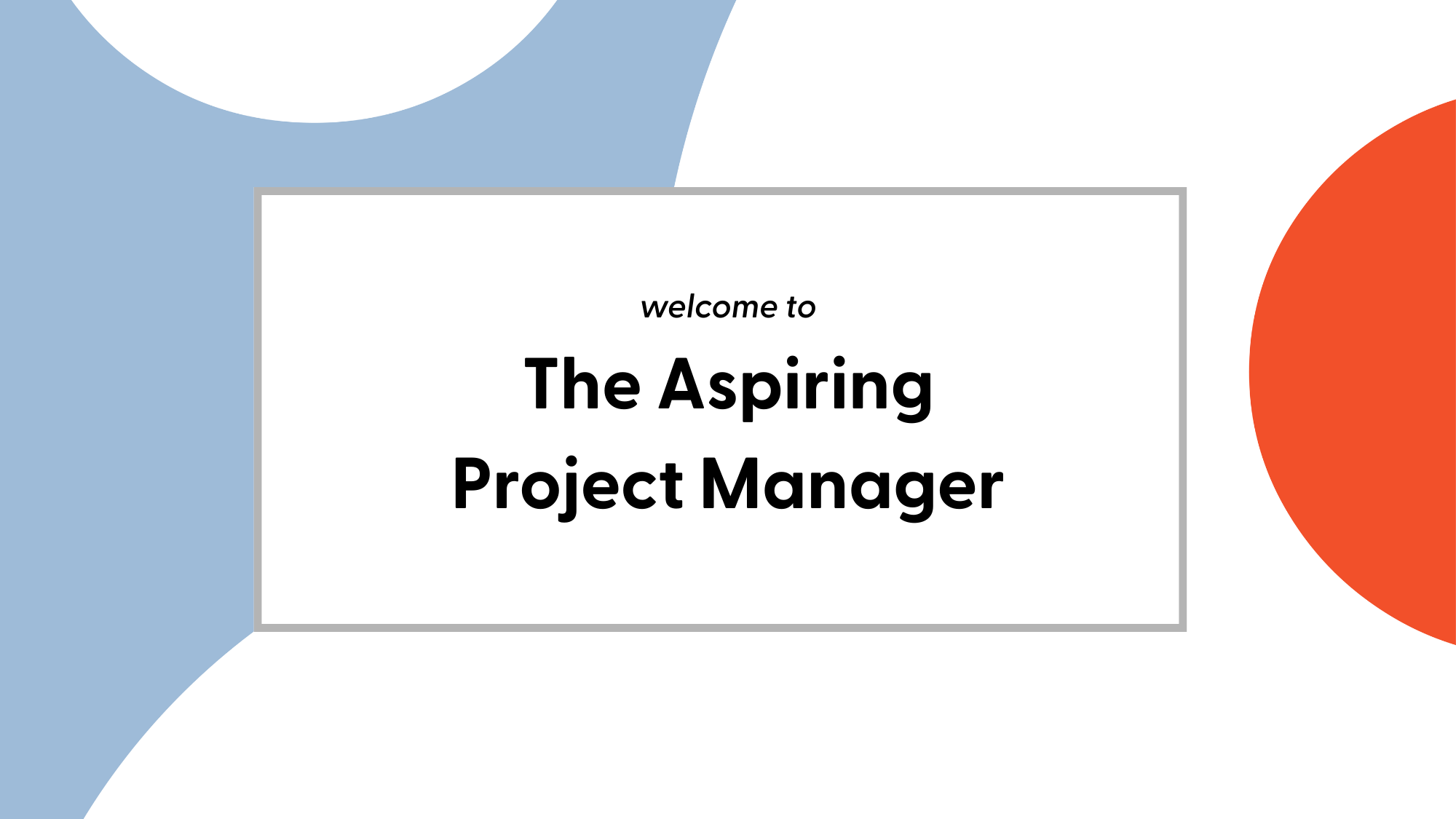 The Aspiring Project Manager
